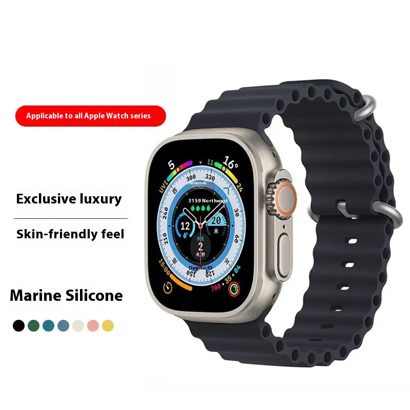 Das Marine-Silikonarmband ist für alle iWatch-Apple-Serien geeignet