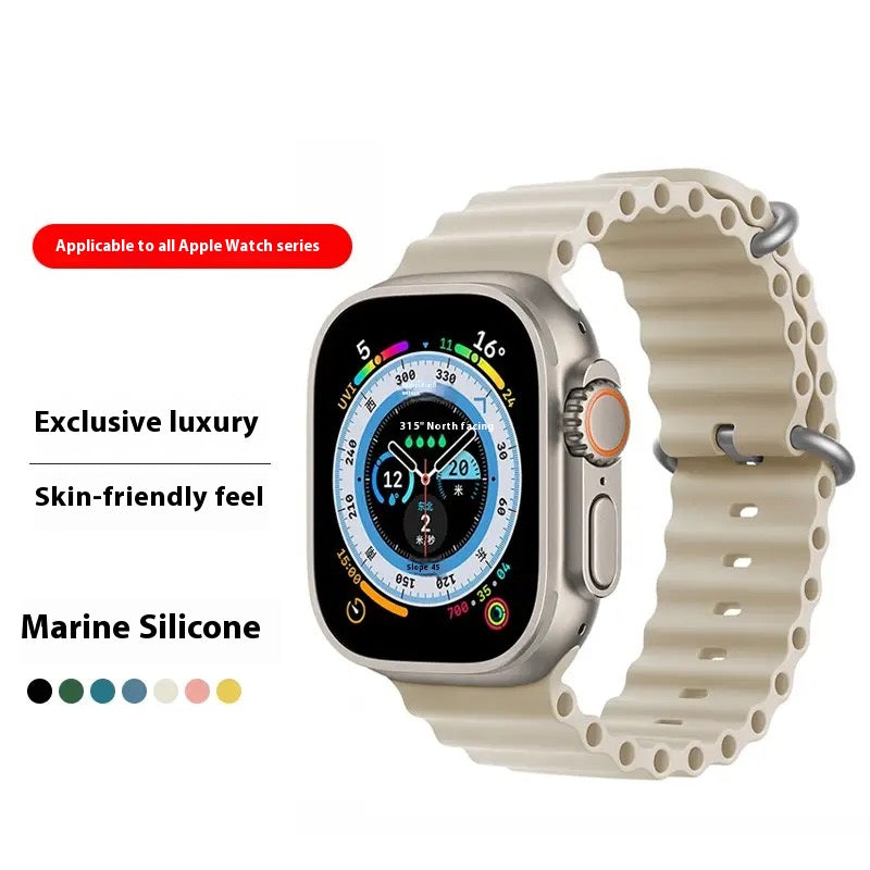 Das Marine-Silikonarmband ist für alle iWatch-Apple-Serien geeignet