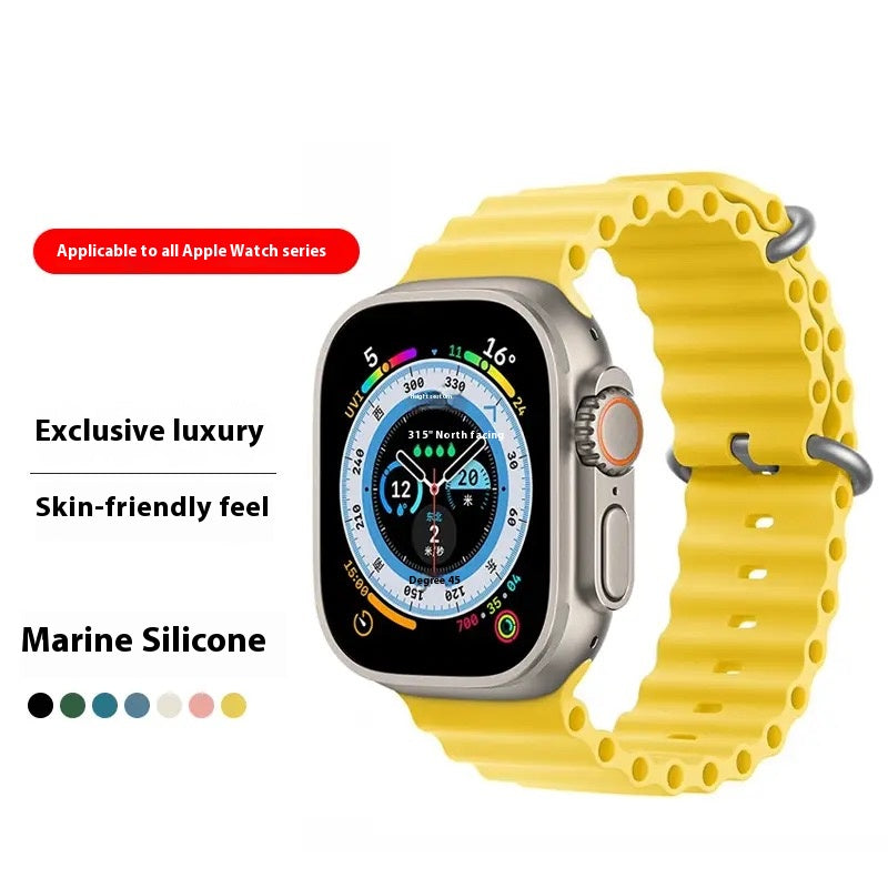 Das Marine-Silikonarmband ist für alle iWatch-Apple-Serien geeignet