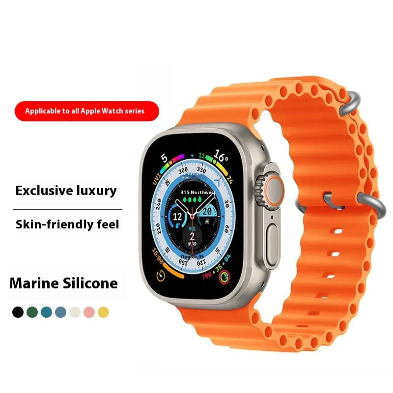 Das Marine-Silikonarmband ist für alle iWatch-Apple-Serien geeignet