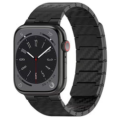 Apple Watch series business carbon fiber strap, carbon fiber pattern super strong magnetic high-end trend retro