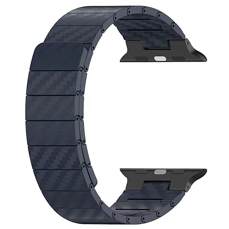 Apple Watch series business carbon fiber strap, carbon fiber pattern super strong magnetic high-end trend retro