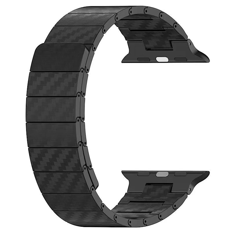 Apple Watch series business carbon fiber strap, carbon fiber pattern super strong magnetic high-end trend retro