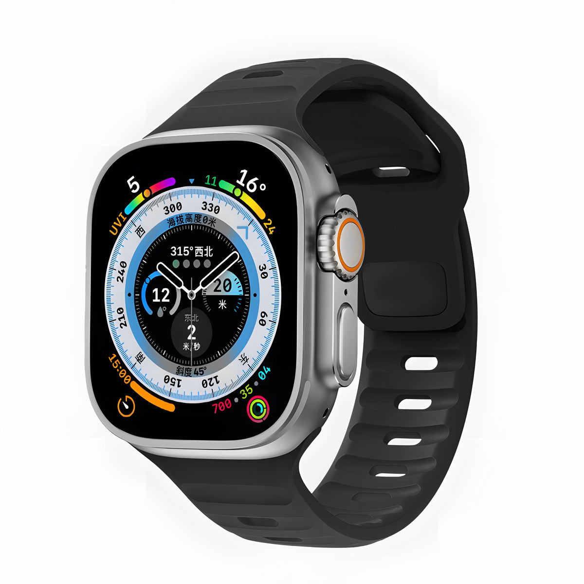 Apple Watch Personalized Custom Strap New Rubber Premium Sports Silicone Black Classic