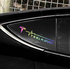 Tesla vehicle personalized front and rear bumper stickers, rear triangle stickers, side window stickers, masking personalized decorative stickers