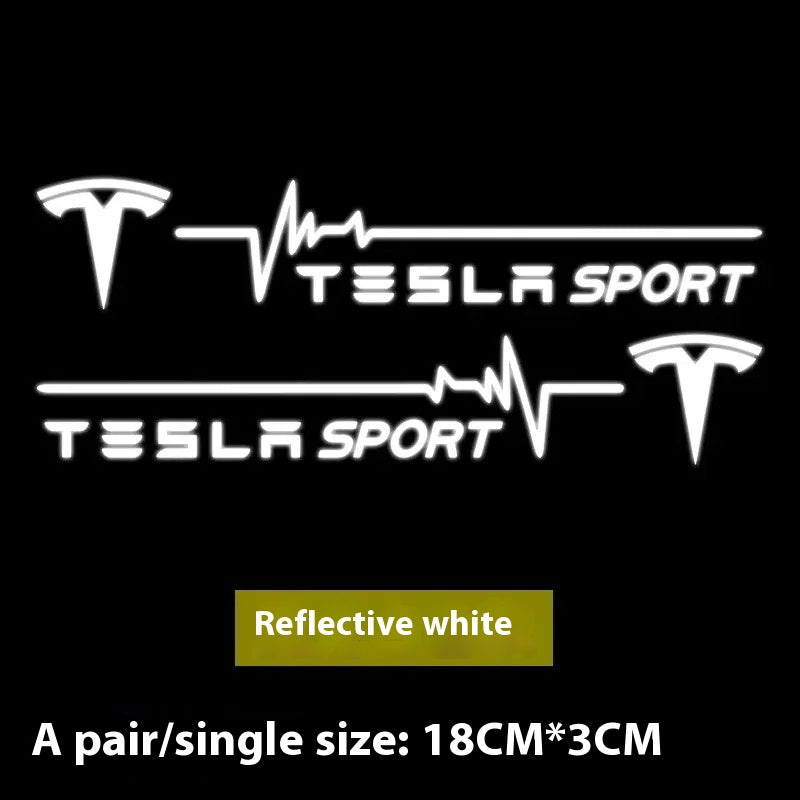 Personalisierte Aufkleber für die vordere und hintere Stoßstange des Tesla-Fahrzeugs, Aufkleber für das hintere Dreieck, Aufkleber für die Seitenfenster, Maskierung von personalisierten dekorativen Aufklebern