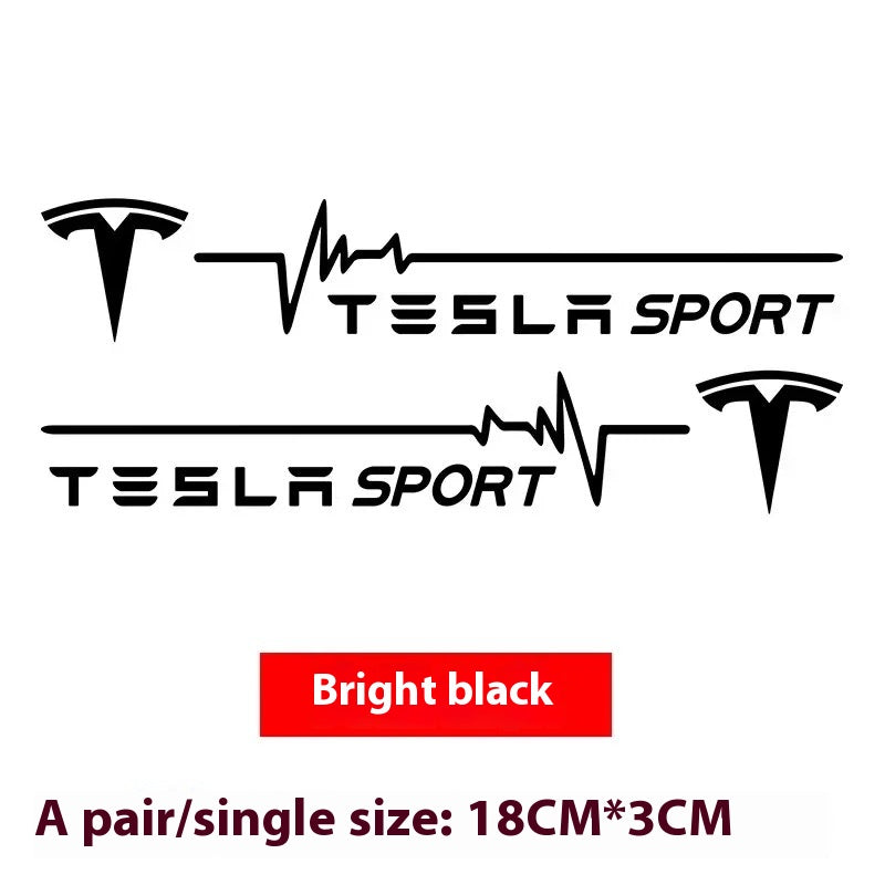 Tesla vehicle personalized front and rear bumper stickers, rear triangle stickers, side window stickers, masking personalized decorative stickers