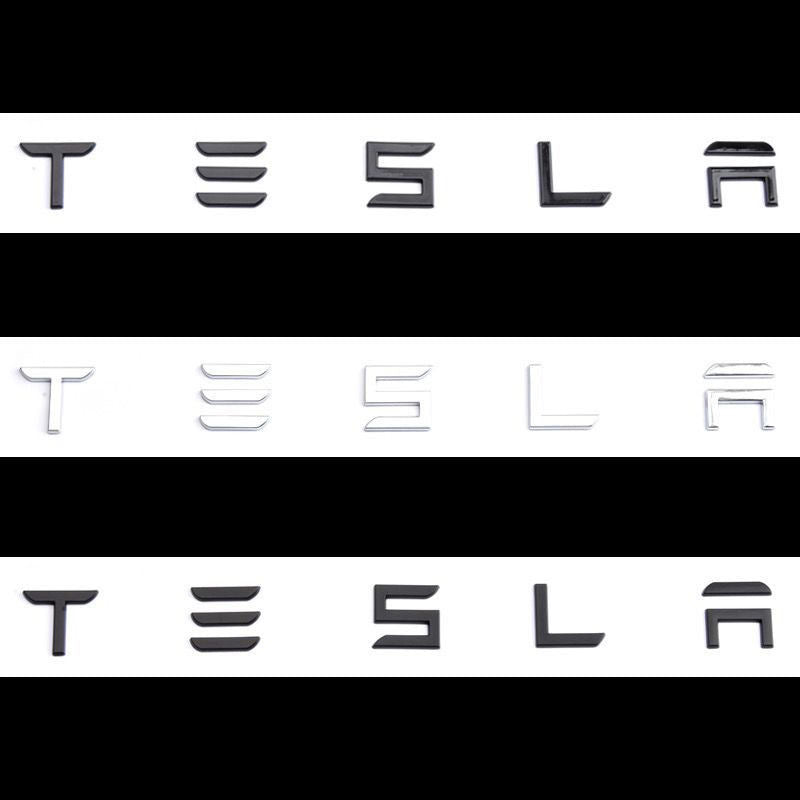 Tesla vehicle series hood tailgate car logo Tesla tailgate hood logo body letter logo modification