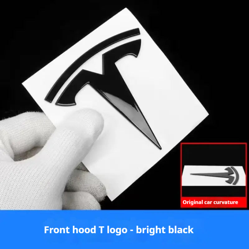 Tesla vehicle series hood tailgate car logo Tesla tailgate hood logo body letter logo modification