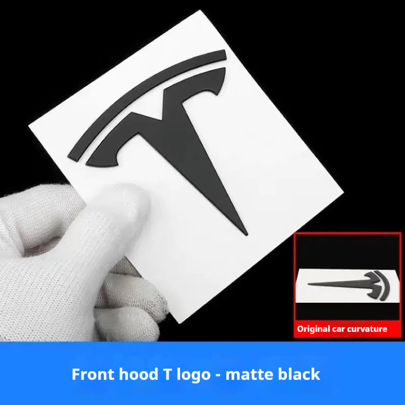 Tesla vehicle series hood tailgate car logo Tesla tailgate hood logo body letter logo modification