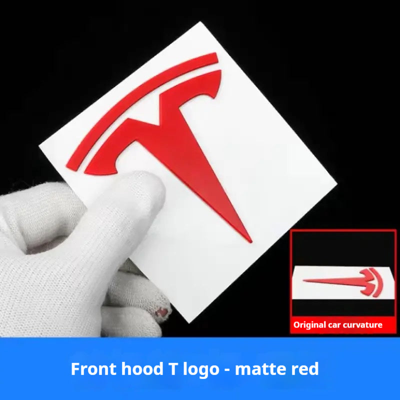 Tesla vehicle series hood tailgate car logo Tesla tailgate hood logo body letter logo modification