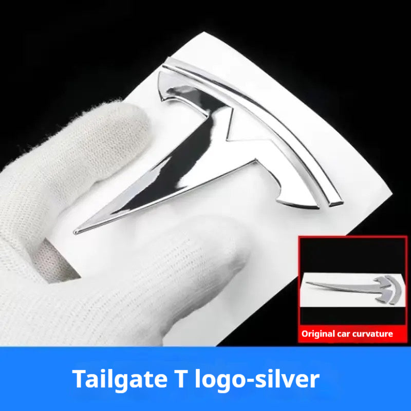 Tesla vehicle series hood tailgate car logo Tesla tailgate hood logo body letter logo modification