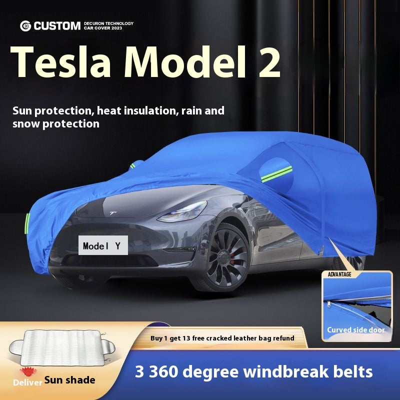 Tesla personalized customized vehicle special car cover car cover thick anti-freeze snow sun protection