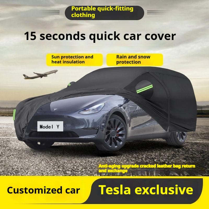 Tesla personalized customized vehicle special car cover car cover thick anti-freeze snow sun protection