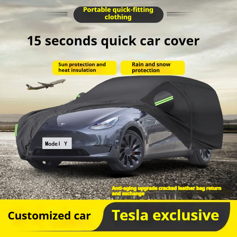 Tesla personalized customized vehicle special car cover car cover thick anti-freeze snow sun protection