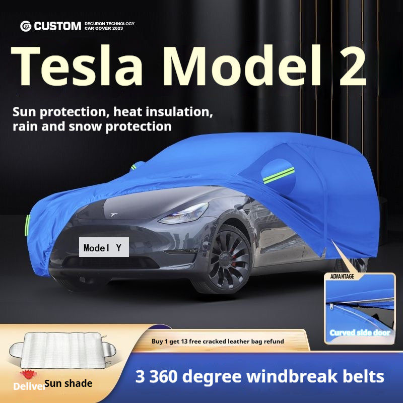 Tesla personalized customized vehicle special car cover car cover thick anti-freeze snow sun protection