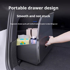 Tesla Model Y trunk storage box side pocket storage high-end drawer modification accessories