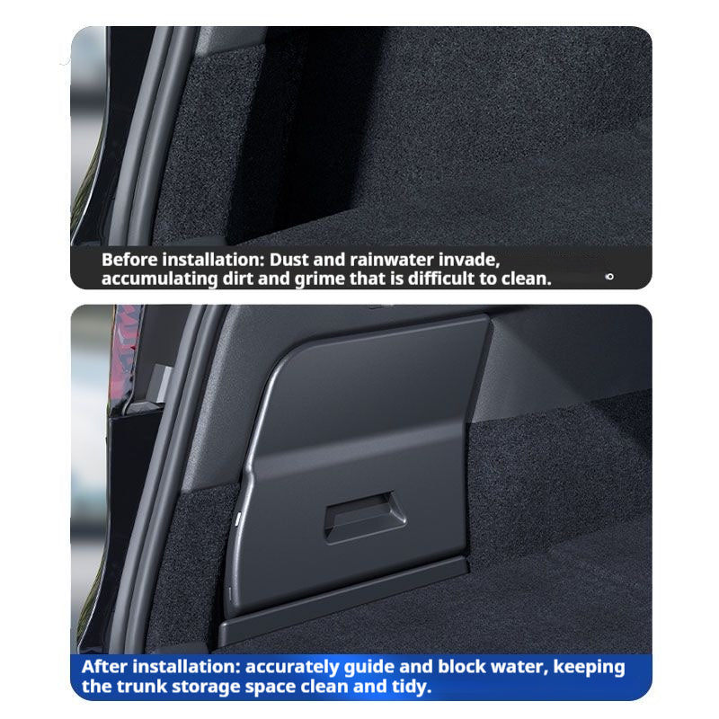 Tesla Model Y trunk storage box side pocket storage high-end drawer modification accessories