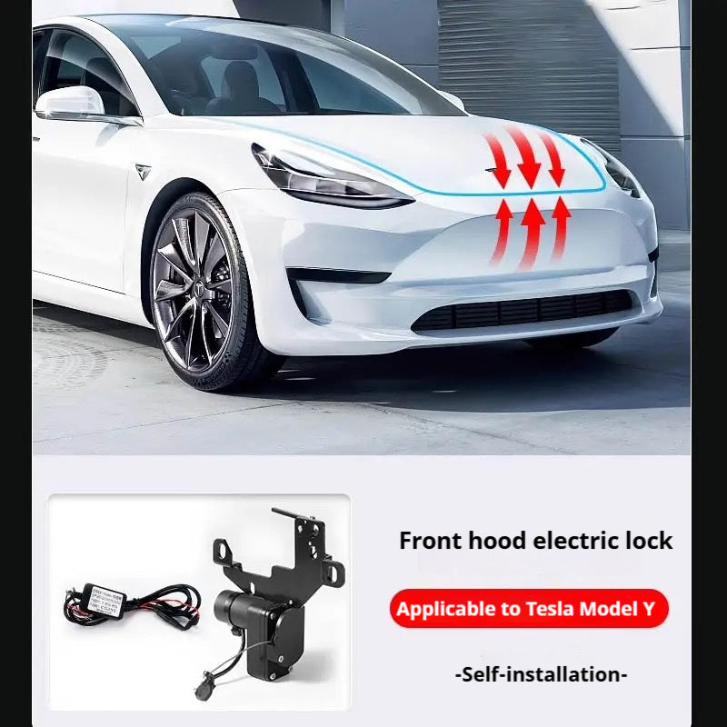 Tesla customized front and rear trunk electric suction locks and front hood electric suction locks customized accessories