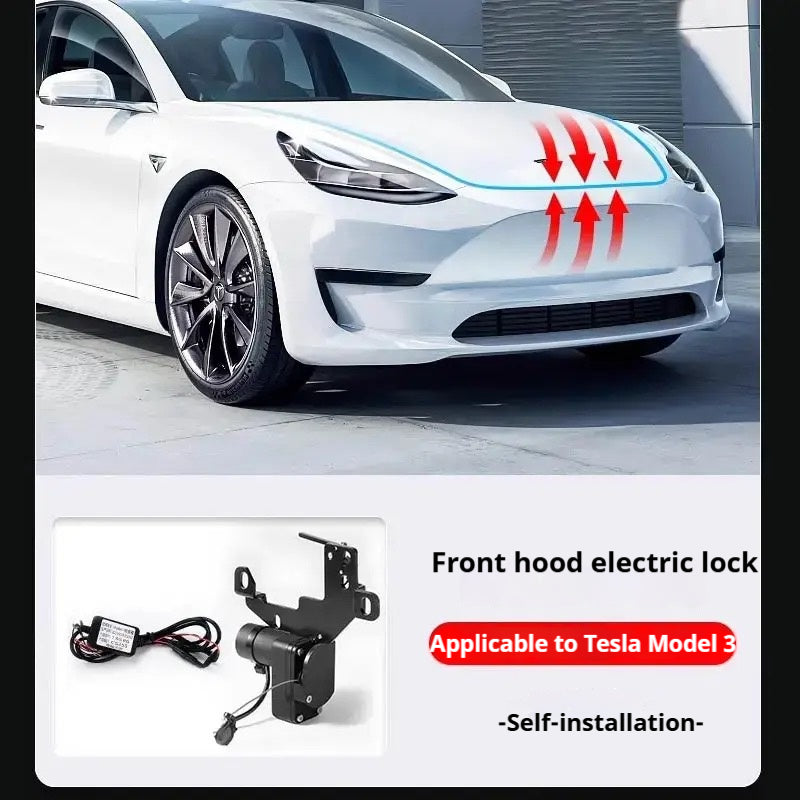 Tesla customized front and rear trunk electric suction locks and front hood electric suction locks customized accessories