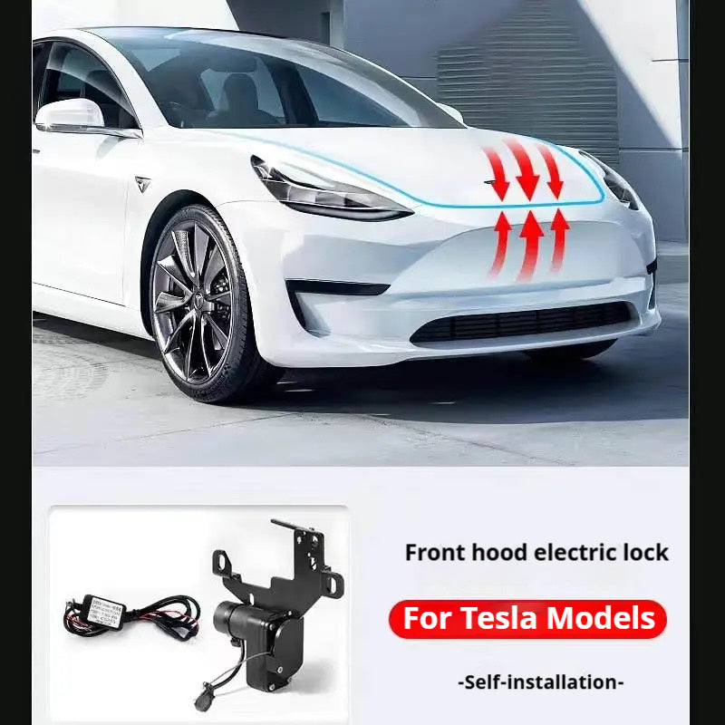 Tesla customized front and rear trunk electric suction locks and front hood electric suction locks customized accessories